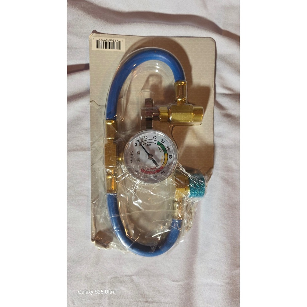 Super Tech R-1234yf Refrigerant Charge Hose with Gauge Automotive AC Tool
